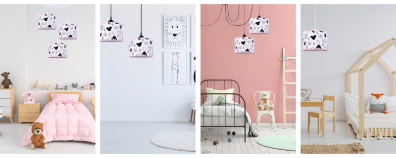 ABAŻUR WALEC DO LAMPY DZIECIĘCEJ MYSZKA MINNIE 20CM / 30CM