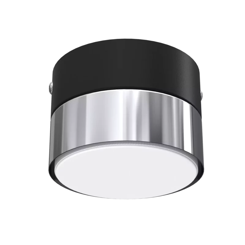 01_25_03 LAMPA DO SALONU SUFITOWA PLAFON LED LOFT GX53 CZARNA CHROM