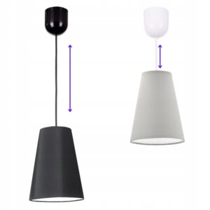 LAMPA WISZĄCA SUFITOWA ABAŻUR STOŻEK KOLORY E27 1-pkt