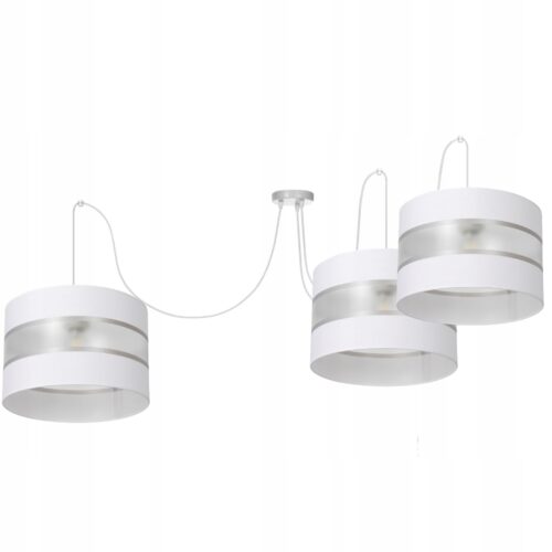 LAMPA WISZĄCA SUFITOWA SPIDER ABAŻUR PASKI 30CM