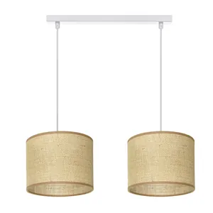 BOHO LAMPA WISZĄCA SUFITOWA ABAŻUR JUTOWA JUTA