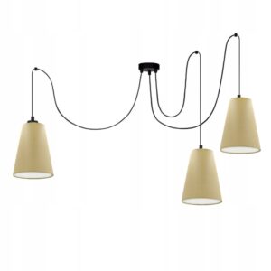 LISTWA LAMPA WISZĄCA SUFITOWA ABAŻUR STOŻEK KOLORY E27 PAJĄK 3-pkt