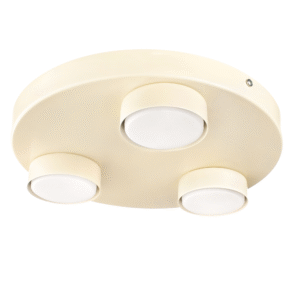 LAMPA DO SALONU SUFITOWA PLAFON LED LOFT GX53 ECRU BEŻ
