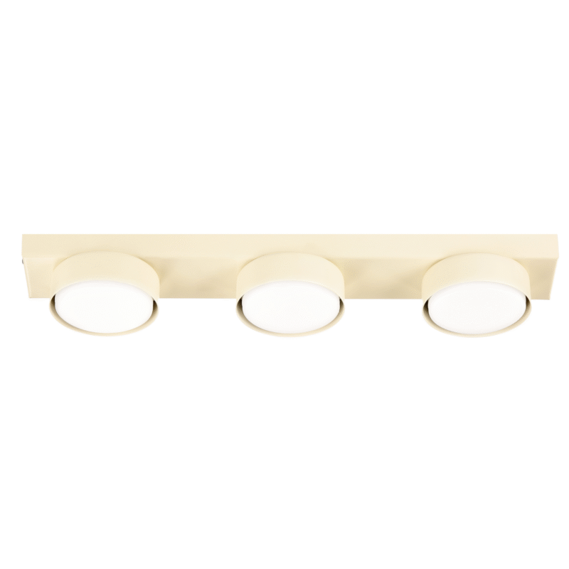 LAMPA DO SALONU SUFITOWA PLAFON LED LOFT GX53 ECRU BEŻ