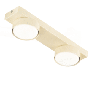 LAMPA DO SALONU SUFITOWA PLAFON LED LOFT GX53 ECRU BEŻ