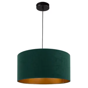 16 LAMPA SUFITOWA WISZĄCA ABAŻUR ZAMSZ WELUR 40 CM
