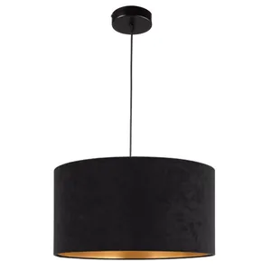 LAMPA SUFITOWA WISZĄCA ABAŻUR ZAMSZ WELUR 40 CM