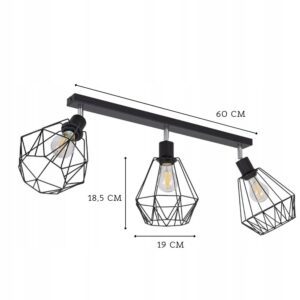 LOFT LAMPA WISZĄCA SUFITOWA METAL PLAFON DESIGN