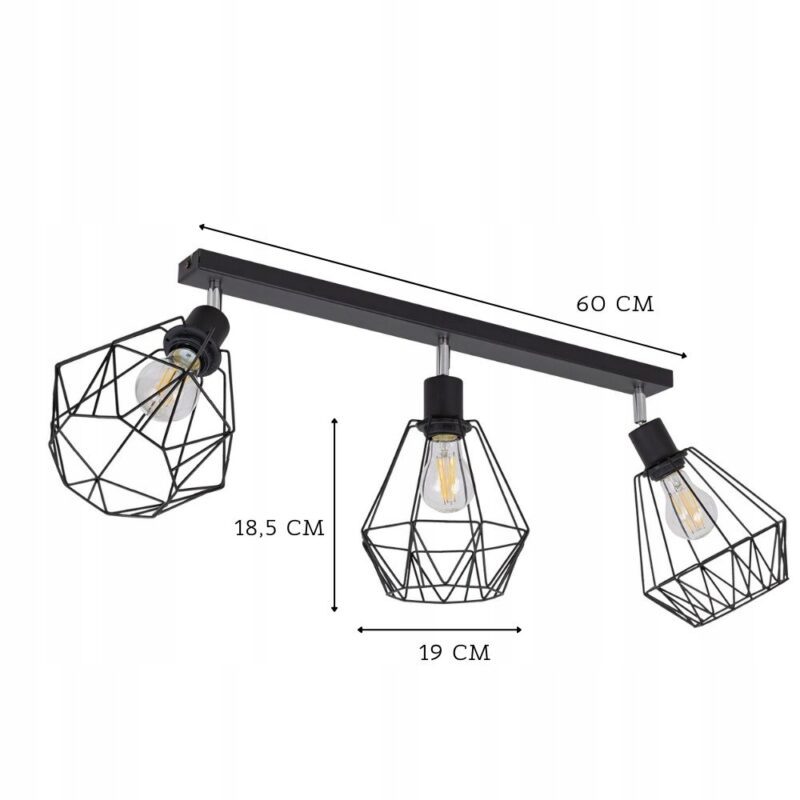 LOFT LAMPA WISZĄCA SUFITOWA METAL PLAFON DESIGN