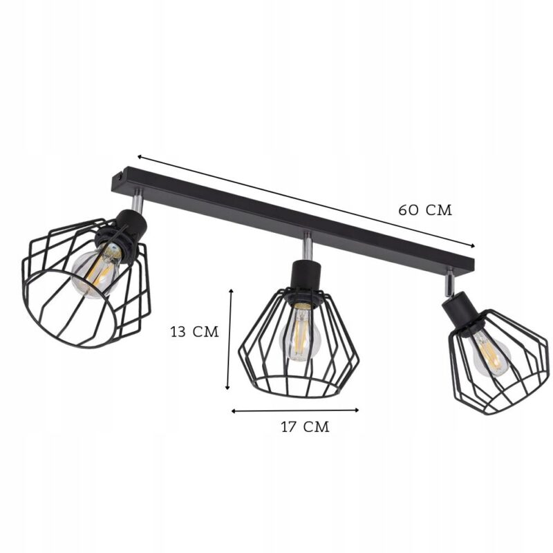 DESIGN LAMPA WISZĄCA ŻYRANDOL METAL PLAFON DIAMENT