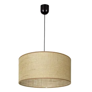 LAMPA WISZĄCA 1PŁ SUFITOWA ABAŻUR JUTA BOHO JUTOWY