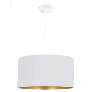 LAMPA SUFITOWA WISZĄCA ABAŻUR ZAMSZ WELUR 40 CM
