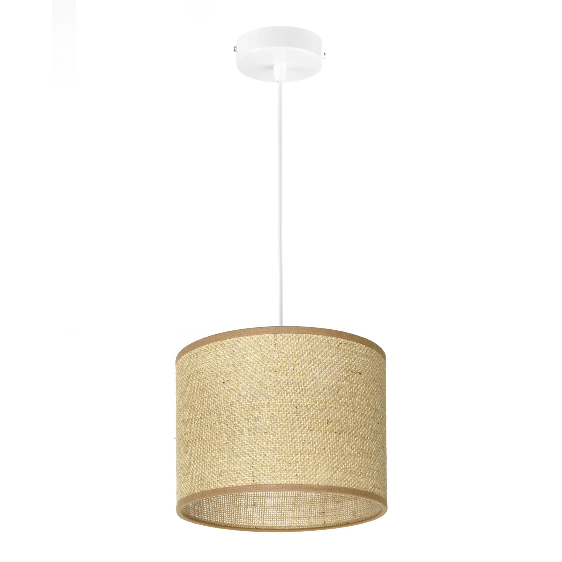 LAMPA WISZĄCA 1PŁ SUFITOWA ABAŻUR JUTA BOHO JUTOWY