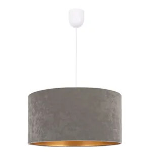LAMPA SUFITOWA WISZĄCA ABAŻUR ZAMSZ WELUR 40 CM