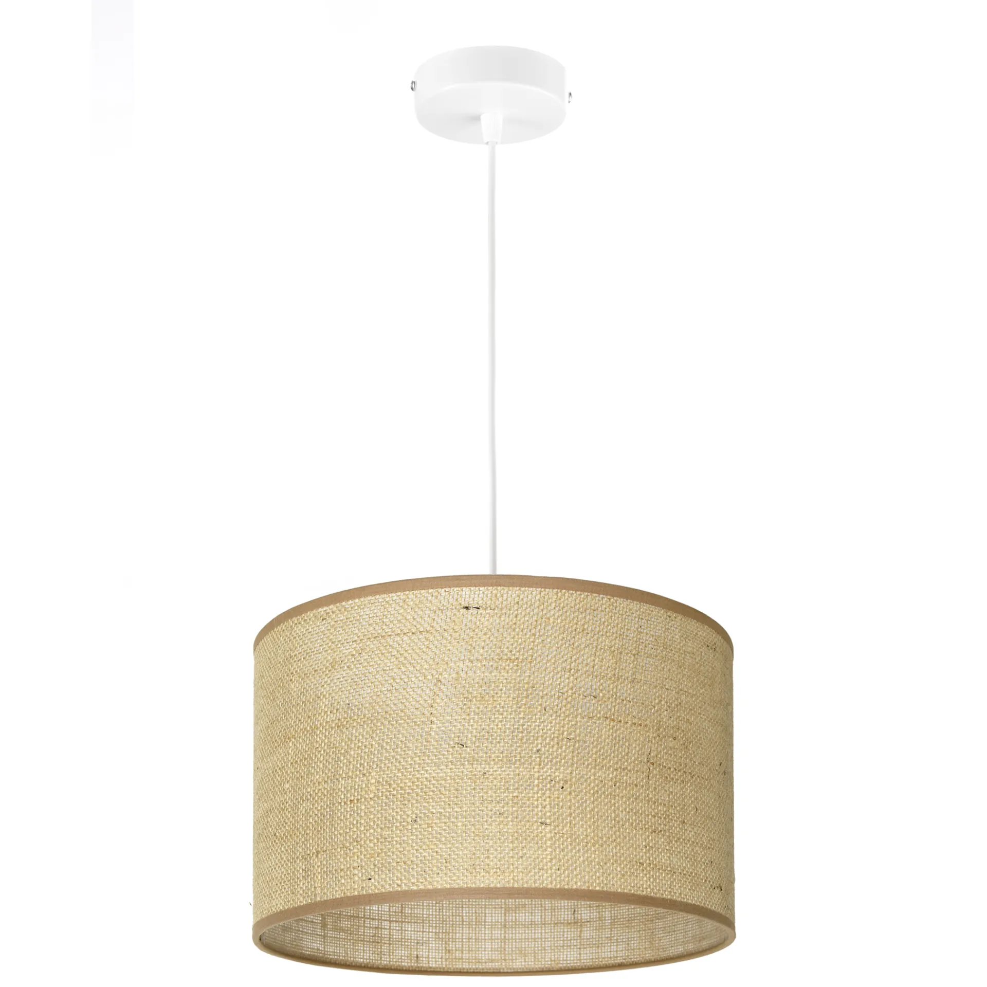 LAMPA WISZĄCA 1PŁ SUFITOWA ABAŻUR JUTA BOHO JUTOWY