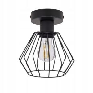 LAMPA SUFITOWA LOFT METAL EDISON CZERŃ LED PLAFON