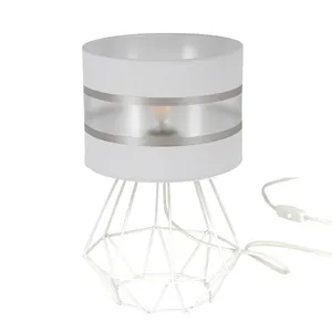 LAMPKA NOCNA STOŁOWA BIURKOWA DIAMENT Z ABAŻUREM