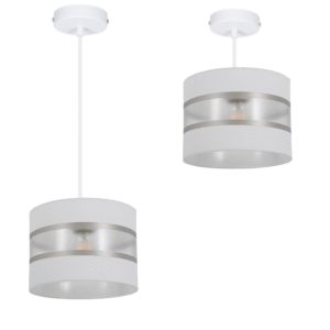 NOWOCZESNA LAMPA SUFITOWA WISZĄCA ABAŻUR ZWIS PASY