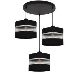 LAMPA WISZĄCA SUFITOWA ŻYRANDOL ZWIS SREBRO DESIGN