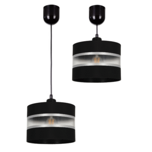 NOWOCZESNA LAMPA SUFITOWA WISZĄCA ABAŻUR ZWIS PASY