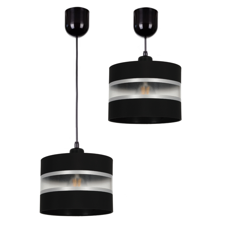NOWOCZESNA LAMPA SUFITOWA WISZĄCA ABAŻUR ZWIS PASY