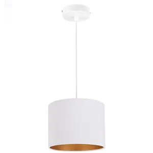 NOWOCZESNA LAMPA SUFITOWA WISZĄCA ABAŻUR WELUR 20 CM LED