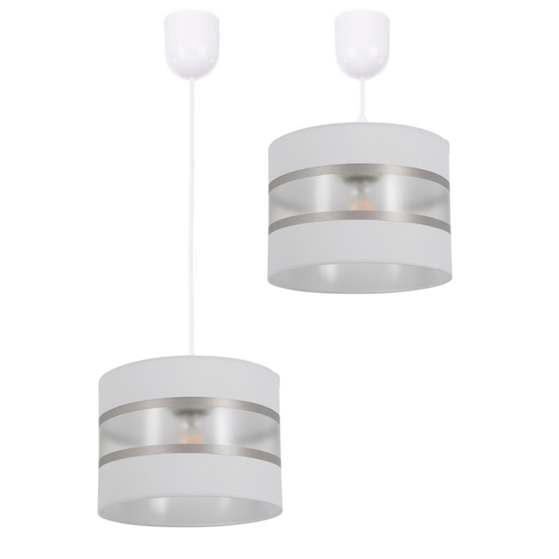 NOWOCZESNA LAMPA SUFITOWA WISZĄCA ABAŻUR ZWIS PASY