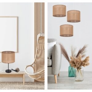 ABAŻUR KLOSZ DO LAMPY WISZĄCEJ STOJĄCEJ BOHO JUTA 15CM / 20CM / 30CM / 40CM