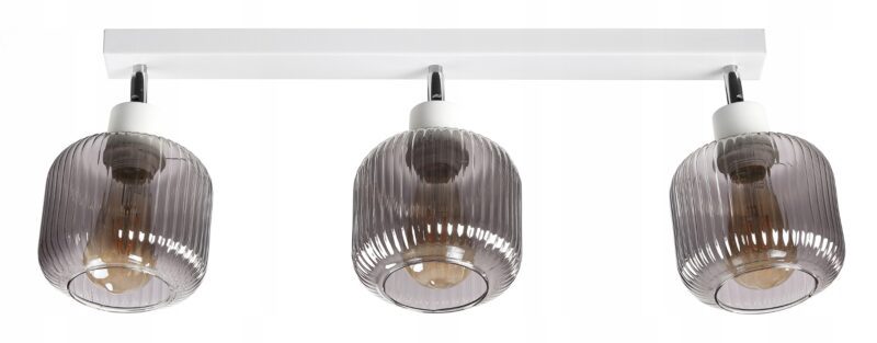 3d59fc81f45cbe1b4ae034f1fe17a86a.jpg LAMPA SUFITOWA PLAFON SUFITOWY KLOSZ SZKLANY RYFLOWANY BECZKA PRĄŻKI E27 CHROM