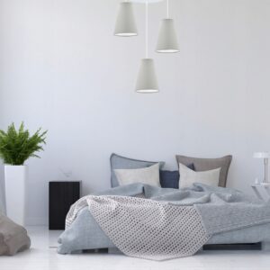 LISTWA LAMPA WISZĄCA SUFITOWA ABAŻUR STOŻEK KOLORY E27 PAJĄK 3-pkt