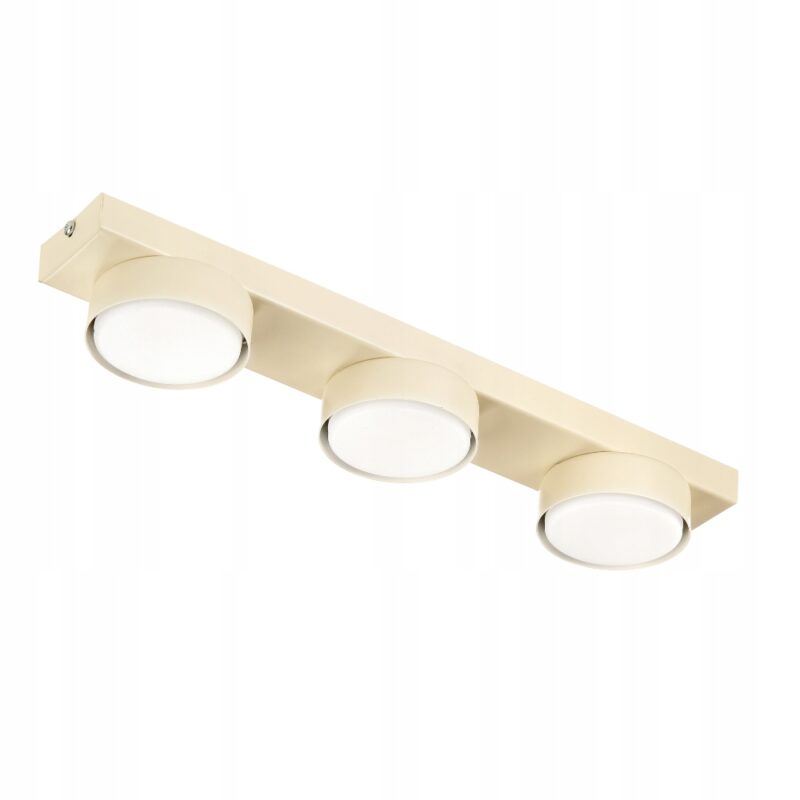 LAMPA DO SALONU SUFITOWA PLAFON LED LOFT GX53 ECRU BEŻ