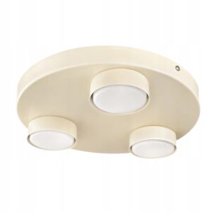 LAMPA DO SALONU SUFITOWA PLAFON LED LOFT GX53 ECRU BEŻ