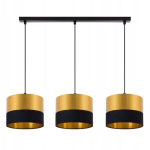 LISTWA LAMPA WISZĄCA SUFITOWA ABAŻUR ZŁOTO GOLD