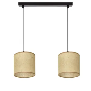 BOHO LAMPA WISZĄCA SUFITOWA ABAŻUR JUTOWA JUTA