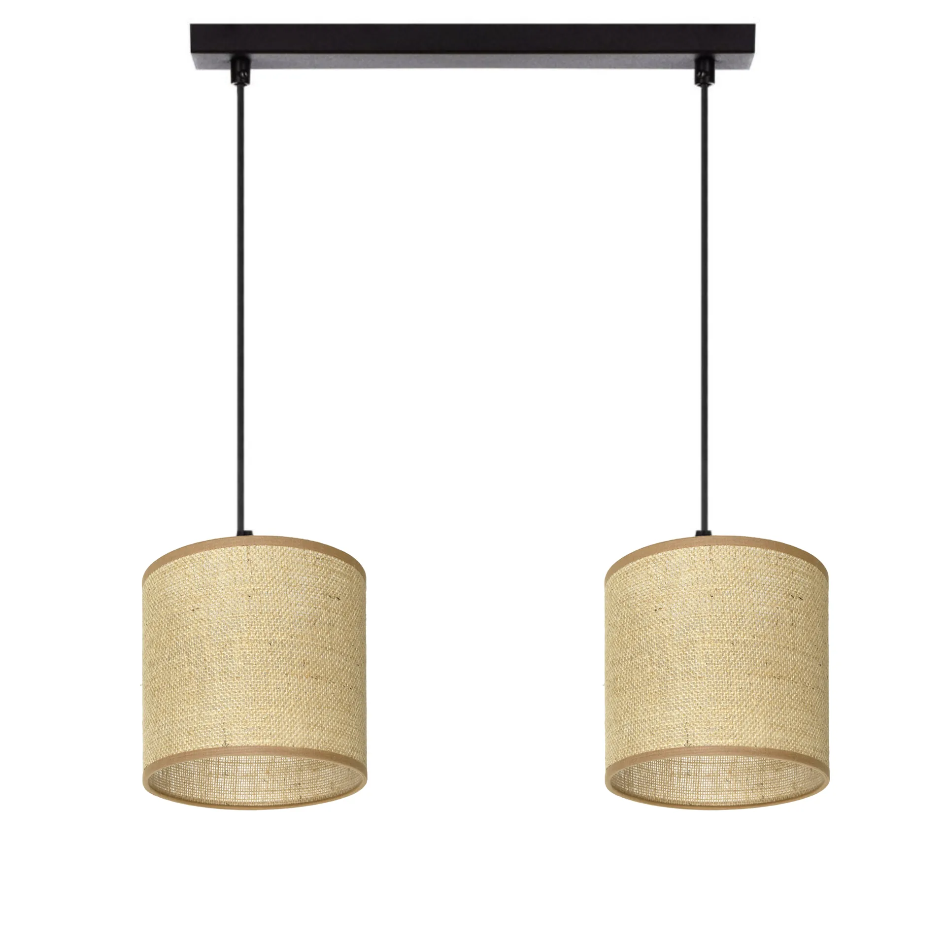 BOHO LAMPA WISZĄCA SUFITOWA ABAŻUR JUTOWA JUTA