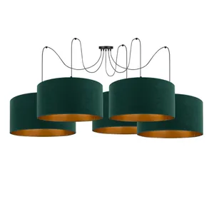 LAMPA SUFITOWA SPIDER PAJĄK ZAMSZ WELUR 40 CM