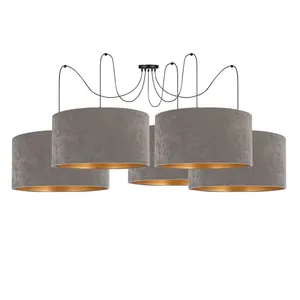 LAMPA SUFITOWA SPIDER PAJĄK ZAMSZ WELUR 40 CM