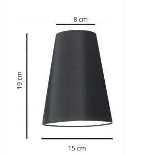 ABAŻUR KLOSZ DO LAMPY WISZĄCEJ KINKIETY PAJĄKA E27 STOŻEK KOLORY: SZARY / KASZMIR / CZARNY