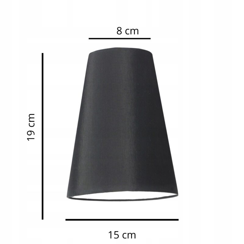 ABAŻUR KLOSZ DO LAMPY WISZĄCEJ KINKIETY PAJĄKA E27 STOŻEK KOLORY: SZARY / KASZMIR / CZARNY