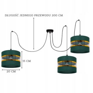 NOWOCZESNA LAMPA SUFITOWA WISZĄCA SPIDER GOLD