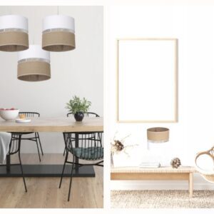ABAŻUR KLOSZ DO LAMPY WISZĄCEJ JUTOWY DUO JUTA
