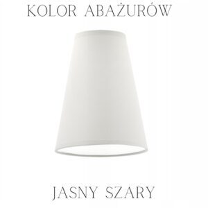 LISTWA LAMPA WISZĄCA SUFITOWA ABAŻUR STOŻEK KOLORY E27 PAJĄK 3-pkt