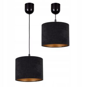 NOWOCZESNA LAMPA SUFITOWA WISZĄCA ABAŻUR WELUR 20 CM LED