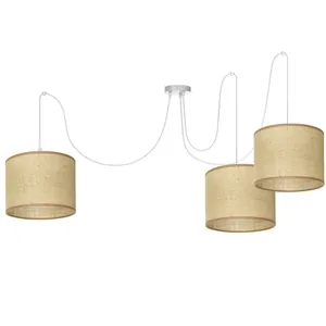 LAMPA WISZĄCA SPIDER ŻYRANDOL ETNO BOHO JUTOWY