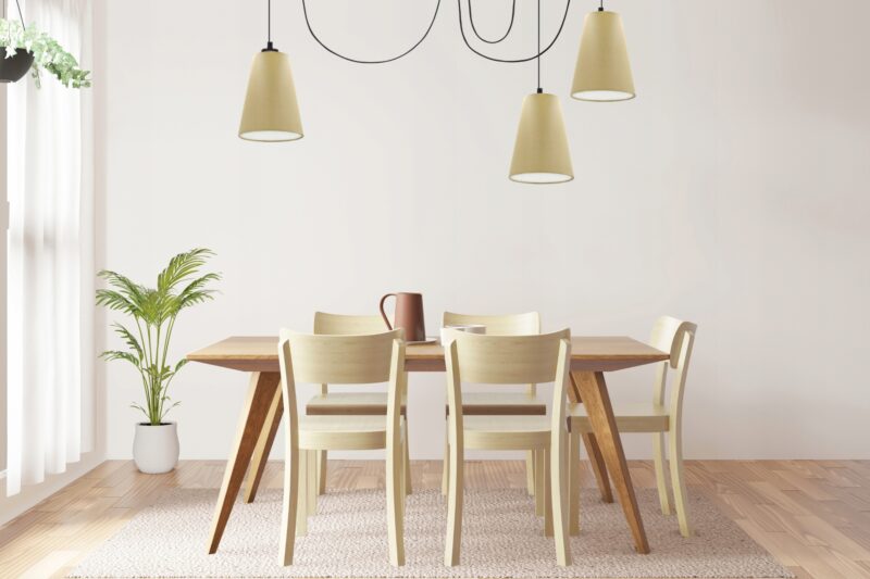 LISTWA LAMPA WISZĄCA SUFITOWA ABAŻUR STOŻEK KOLORY E27 PAJĄK 3-pkt