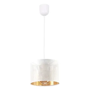 LAMPA WISZĄCA SUFITOWA AŻUROWY ABAŻUR DZIURKOWANY LED