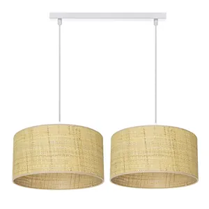 LAMPA WISZĄCA SUFITOWA ABAŻUR RATAN RATTAN BOHO LED