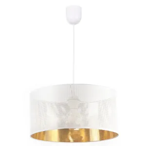 LAMPA WISZĄCA SUFITOWA AŻUROWY ABAŻUR DZIURKOWANY LED