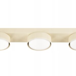 LAMPA DO SALONU SUFITOWA PLAFON LED LOFT GX53 ECRU BEŻ