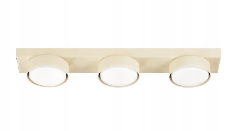 LAMPA DO SALONU SUFITOWA PLAFON LED LOFT GX53 ECRU BEŻ